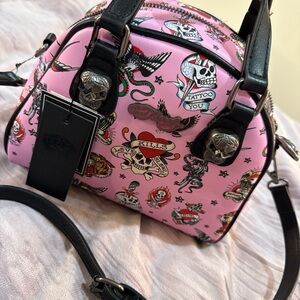 Ed Hardy Pink Tote/ Crossbody
